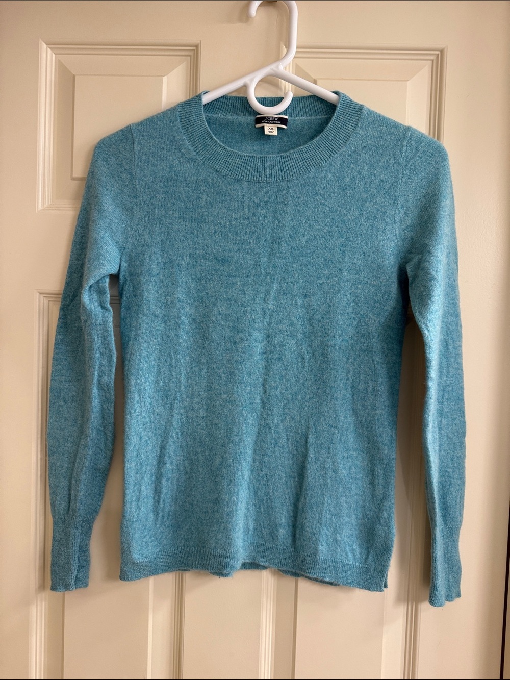 J.Crew Cashmere Classic-Fit Crewneck Sweater Cashmere Crewneck Sweater Teal/blue